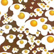 background with fried eggs pattern