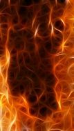 orange flame close up