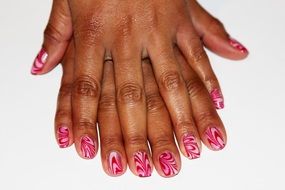 manicure with artistic painting