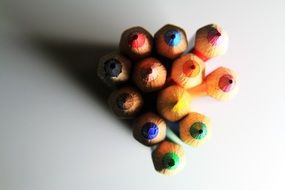 isolated colored pencils