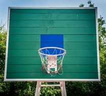 outdoor basketball court in summer