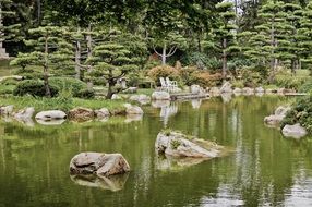 Japanese Garden Lake Water