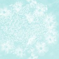 mint background with delicate flower pattern