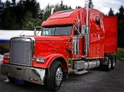 Wallpaper Background Lorry Red