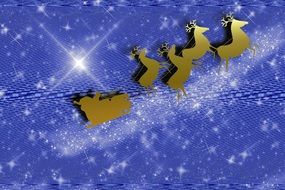 Reindeer Santa Claus Slide Star