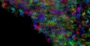 artistic color pattern on black background