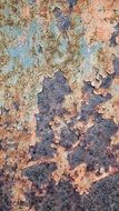 metal sheet with cracked weathered paint