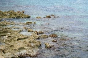 water on the stone shore