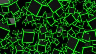 background of black cubes with green sides