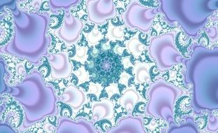 Fractal Pattern Background Blue