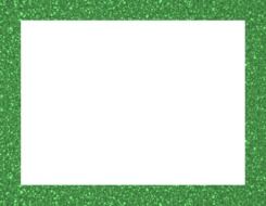 white background with green shiny frame
