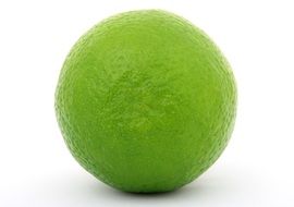 isolated lime on the white