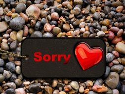 Background Stones Shield Heart