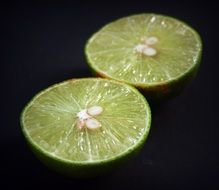 two lime slices