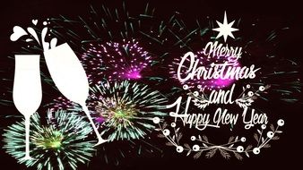 background in the form of Christmas pictures