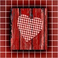 heart on a red background