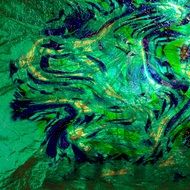 emerald background with abstract pattern