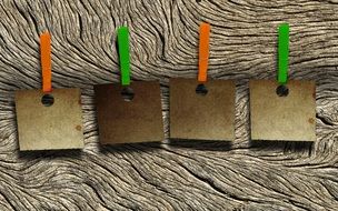Laundry Clamp Label List Wood