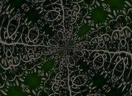 black background with ornamental pattern