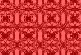 red background with decorative pattern