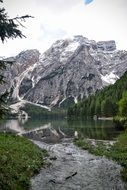 landscape of lake Braies