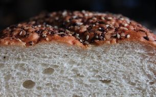 white wheat bread with seeds