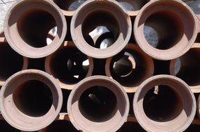 background with ceramic pipes