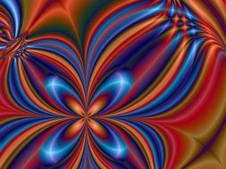 background with colorful lines in the form of a flower