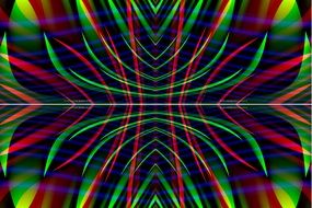 symmetrical green red pattern