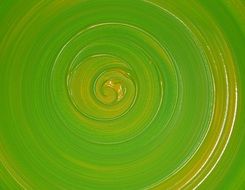 green spiral on green background