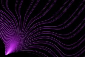 Bright purple lines on black background