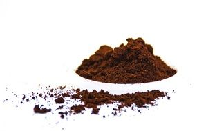 Coffee Powder White Background