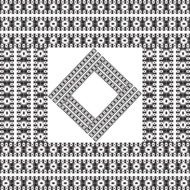 black geometric pattern on white background