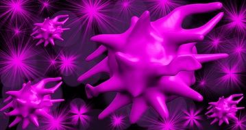 Background Viruses 3D Abstract