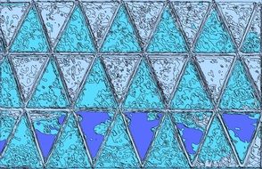 Window Triangles Art Background