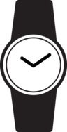 black clock on white background