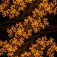 fractal yellow brown pattern