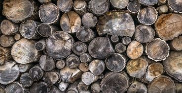 background with stacked firewood