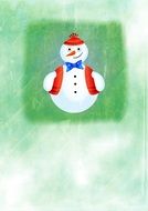 Christmas Card Snowman Winter