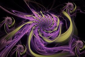 purple pattern on black background