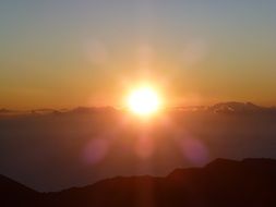 Dawn Mountain Clouds Volcano