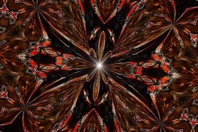 wallpaper with symmetrical ornament