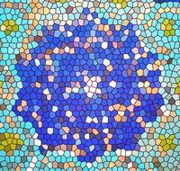 blue abstract mosaic pattern