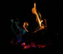 Fire Colorful Embers Color