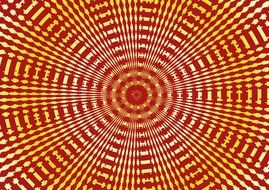 pattern in the form of circles and lines