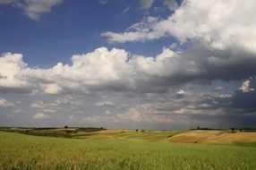 background with scenic landscape