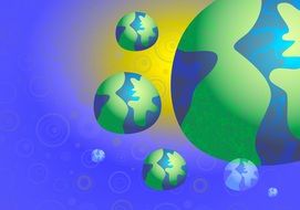 globes around the globe