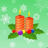 background with christmas candles