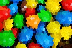 rainbow mosaic pattern