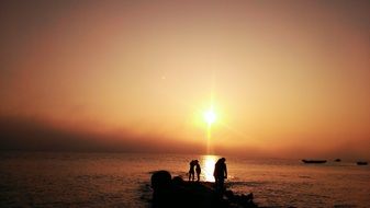 Background Xiamen Sunset The Sea